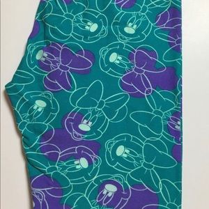 LuLaRoe Disney One Size Leggings Minnie Mouse Blue